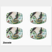 群れの維持：親の育成のキャプチャ 楕円形シール (シート)