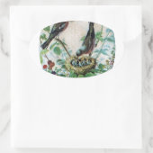 群れの維持：親の育成のキャプチャ 楕円形シール (バッグ)