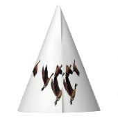群れの飛んでいる子供のカナダのデザイン パーティーハット (裏面)
