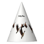 群れの飛んでいる子供のカナダのデザイン パーティーハット (正面)