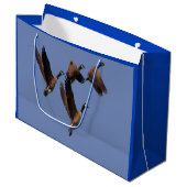 群れの飛んでいる子供のカナダのデザイン ラージペーパーバッグ (正面アングル)