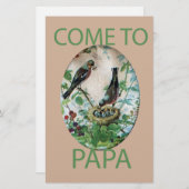 群れを維持する：育む親としての役割を捉える 便箋 (正面/裏面)