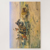 群を抜けるカウボーイ・ワランチャーズ C・ラッセル 1897 ジグソーパズル (縦)