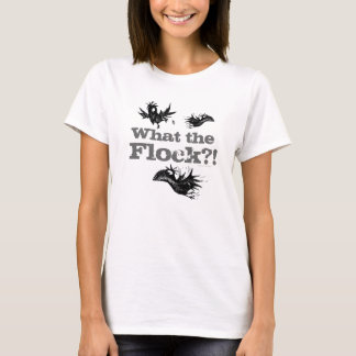群何か。! おもしろいなカラス Tシャツ