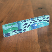 群泳魚水彩机用ネームプレート デスクネームプレート (側面)