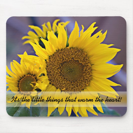 群生ひまわりクローズアップフォトカスタム マウスパッド (正面)