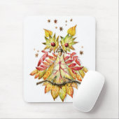 群葉のフクロウ マウスパッド (マウス)