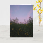 群葉の中の早い夕べ カード (黄色い花)