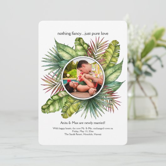 群葉フレームの写真の駆け落ちの発表 案内状 (スタンド正面)