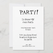 群衆が歓声を上げる78パーティの招待状 招待状 (裏面)