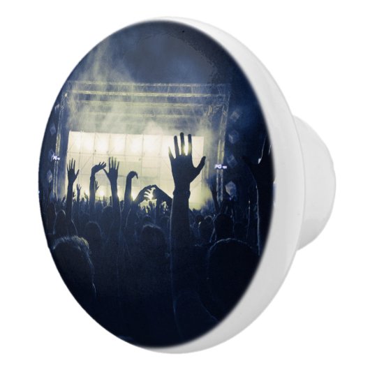 群衆とステージ – 青 セラミックノブ (右)