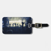 群衆とステージ – 青 ラゲッジタグ (正面横)