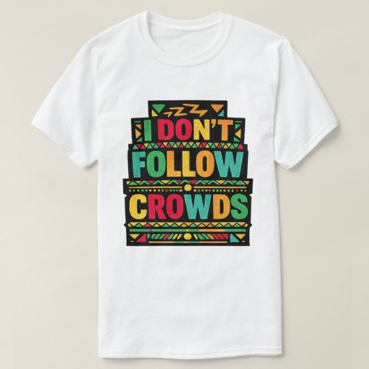 群衆に従わないレトロボホクォート Tシャツ (デザイン正面)