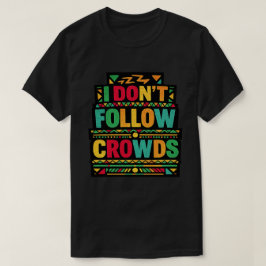 群衆に従わないレトロボホクォート Tシャツ