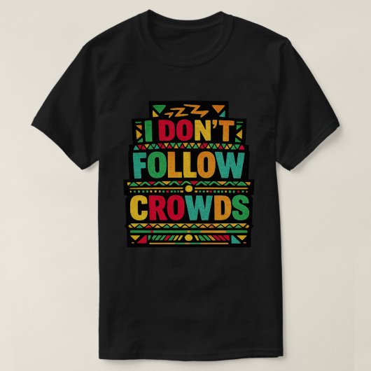 群衆に従わないレトロボホクォート Tシャツ (デザイン正面)