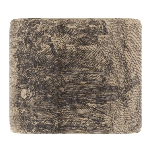 群衆のスカル（アルバート・ベスナード著） カッティングボード (正面)