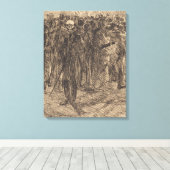 群衆のスカル(アルバート・ベスナード著) キャンバスプリント (インサイチュ (ウッドフロア))