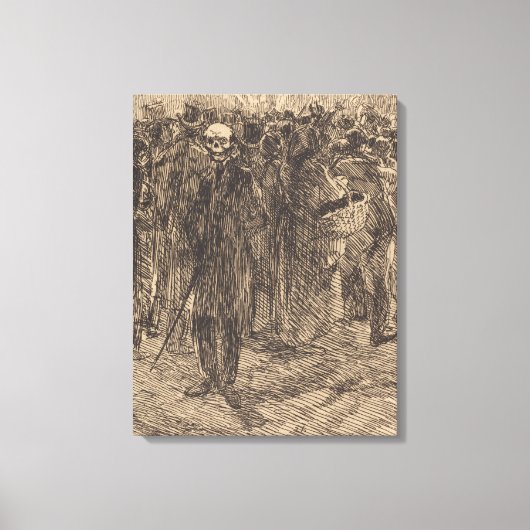 群衆のスカル(アルバート・ベスナード著) キャンバスプリント (正面)
