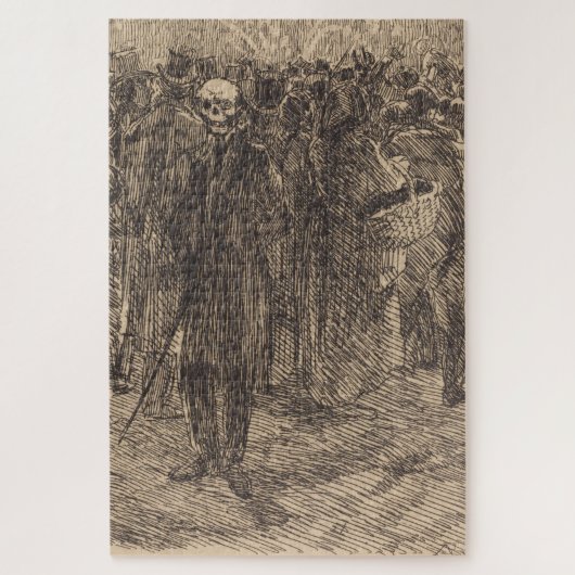 群衆のスカル（アルバート・ベスナード著） ジグソーパズル (縦)