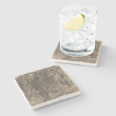 群衆のスカル(アルバート・ベスナード著) ストーンコースター (横)