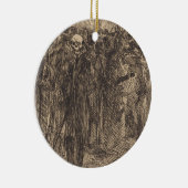 群衆のスカル（アルバート・ベスナード著） セラミックオーナメント (右)