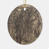 群衆のスカル（アルバート・ベスナード著） セラミックオーナメント (左)