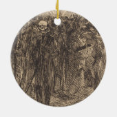 群衆のスカル（アルバート・ベスナード著） セラミックオーナメント (裏面)