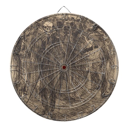 群衆のスカル(アルバート・ベスナード著) ダーツボード (正面)