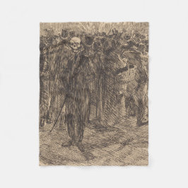 群衆のスカル（アルバート・ベスナード著） フリースブランケット