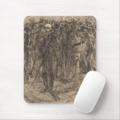 群衆のスカル（アルバート・ベスナード著） マウスパッド (マウス)