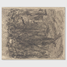 群衆のスカル（アルバート・ベスナード著） ラッピングペーパー