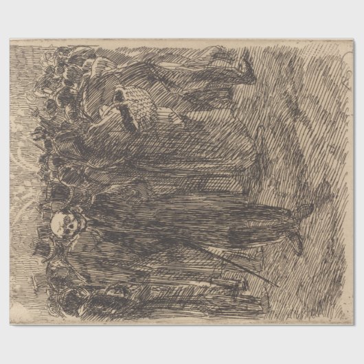 群衆のスカル（アルバート・ベスナード著） ラッピングペーパー (フラット)