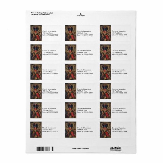 群衆の上に昇る ラベル (フルシート)