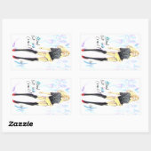 群衆の中で目立つ！ 長方形シール (シート)