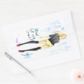 群衆の中で目立つ！ 長方形シール (封筒)