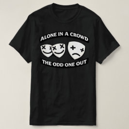 群衆の中の孤独 - 奇異な存在 都市型グラフィック Tシャツ