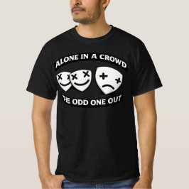 群衆の中の孤独 - 奇異な存在 都市型グラフィック Tシャツ