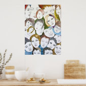 群衆の顔 ポスター (キッチン)