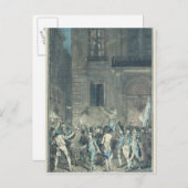 群衆はパリの通りを徘徊した ポストカード (正面/裏面)