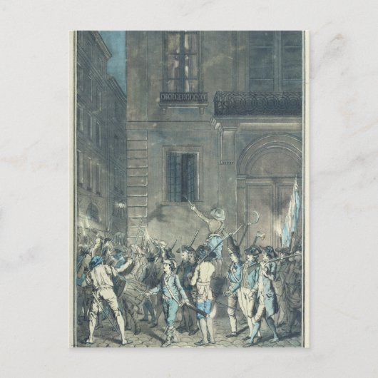 群衆はパリの通りを徘徊した ポストカード (正面)