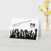 群衆を応援する70誕生日カード。 カード (黄色い花)