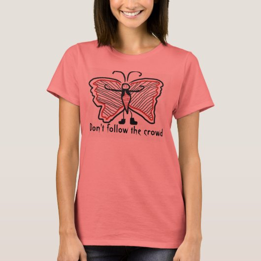 群衆後を追を避けろ Tシャツ (正面)