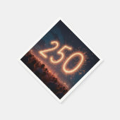 群衆観戦250誕生日花火 スタンダードカクテルナプキン (角)