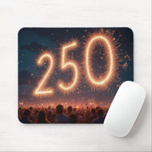 群衆観戦250誕生日花火 マウスパッド
