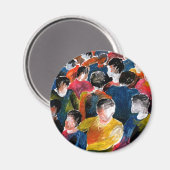 群衆 – 冷蔵庫用マグネット。 マグネット (正面/裏面)