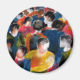 群衆 – 冷蔵庫用マグネット。 マグネット