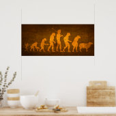 群集の進化プリント ポスター (キッチン)