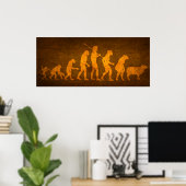 群集の進化プリント ポスター (ホームオフィス)