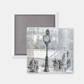 群集は時計が飛行風を帯びている マグネット (正面/裏面)