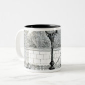 群集は空気の時計を賞賛します ツートーンマグカップ (正面左)